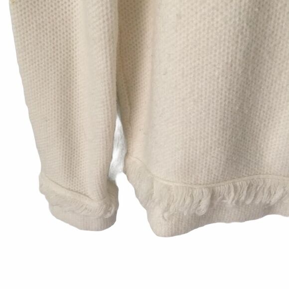 Olivia & Warren Fringed Bow Back Sweater in Small - Picture 5 of 9